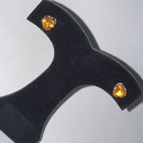 Clear 8.47mm Sterling Silver Heart Post Earrings - Picture 3 of 16